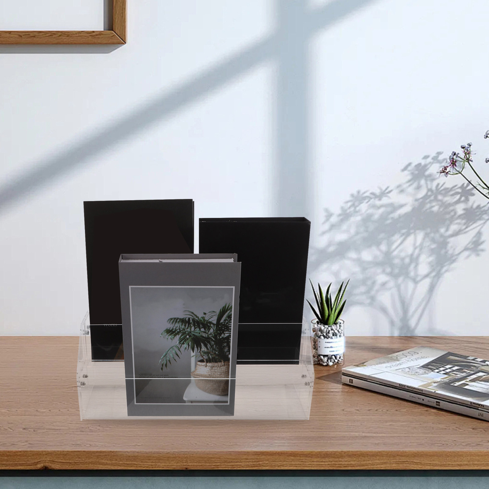 Clear Acrylic Book Stand Holder - Transparent Acrylic Book Stand for Desk
