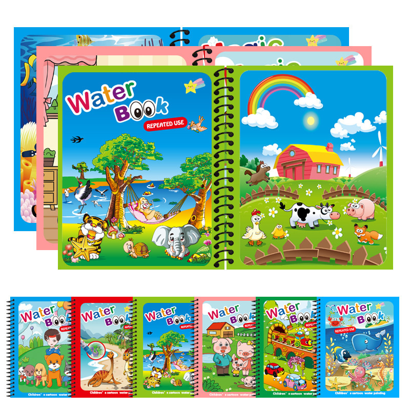 Reusable Water Magic Coloring Book - Montessori Toys Reusable Coloring Book Magic