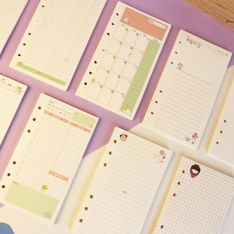 A5 Spiral Dotted Grid Notebook - 2026Colored A5 A6 Loose Leaf Notebook
