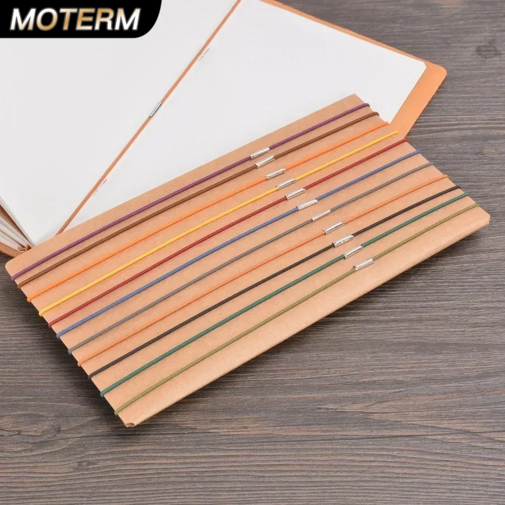 Vintage Leather Journal Notebook - 10 Pieces a Set Spare Rubber