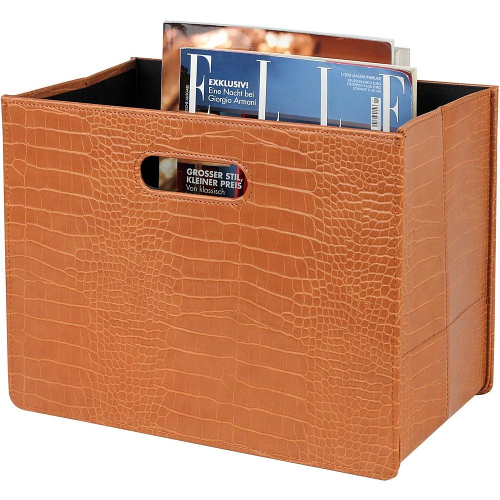 Magazines - Brown Wooden Magazine and Newspaper Storage