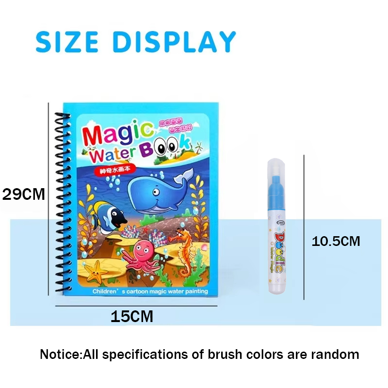 Magic Water Painting Book Reus - Reusable Water Magic Coloring Book recension och pris