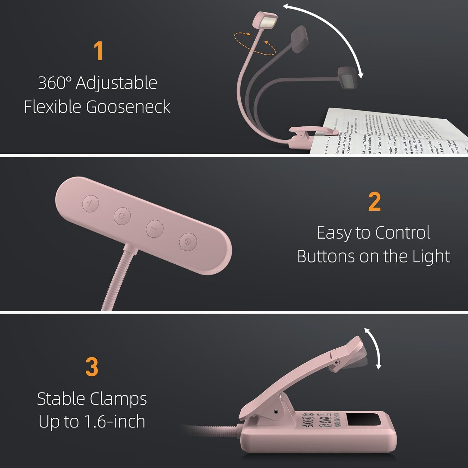 Reading Lamp Book Clamp Black/ - Books recension och pris