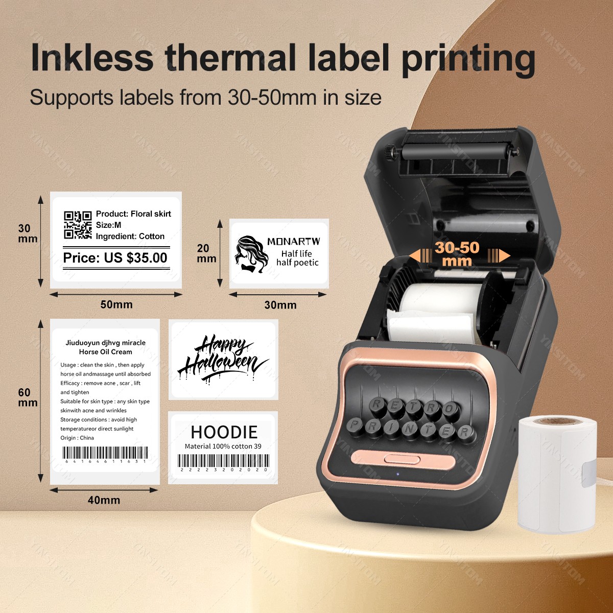 2inch Label Mini Printer Pocke - Mini Pocket Thermal Printer Paper Roll recension och pris