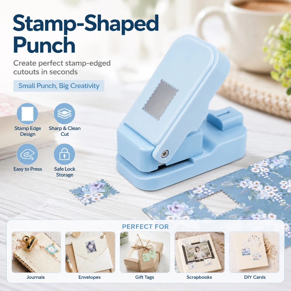 Postage Stamp Edge Paper Punch - Books recension och pris