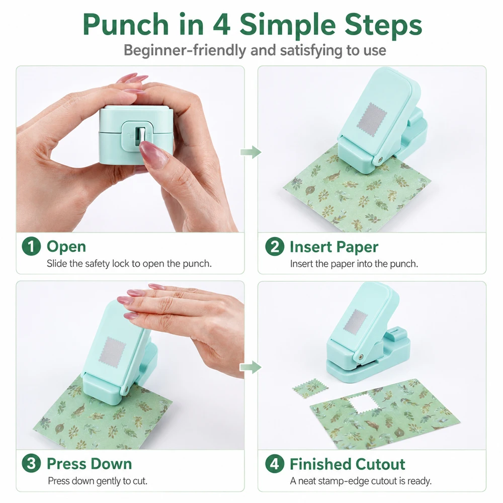 Postage Stamp Edge Paper Punch - Books recension och pris