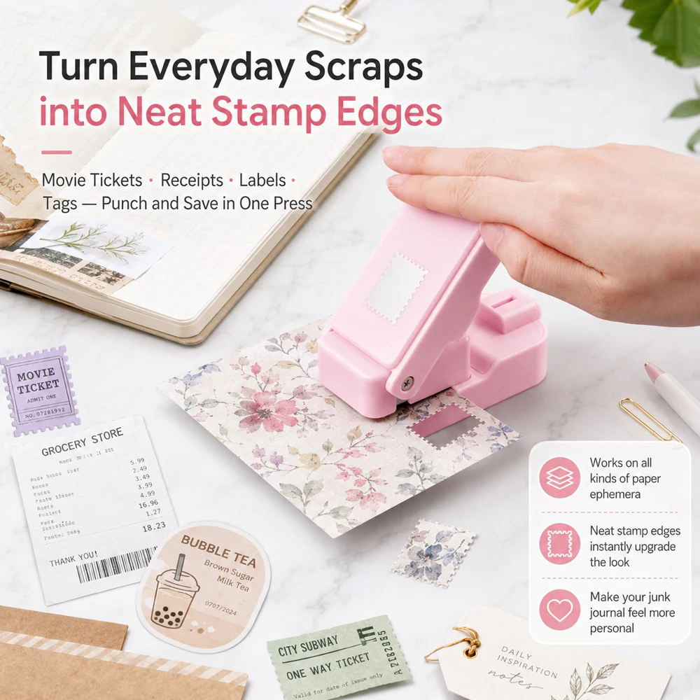 Postage Stamp Edge Paper Punch - Books recension och pris