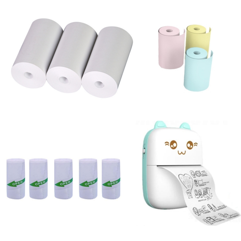 57x25MM Thermal Paper Sticker  - Mini Pocket Thermal Printer Paper Roll recension och pris