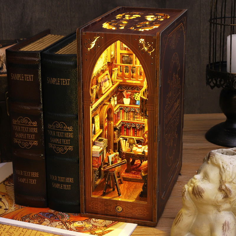 DIY Book Nook Shelf Insert Kit - Diy Wooden Book Nook Kit Shelf Insert recension och pris
