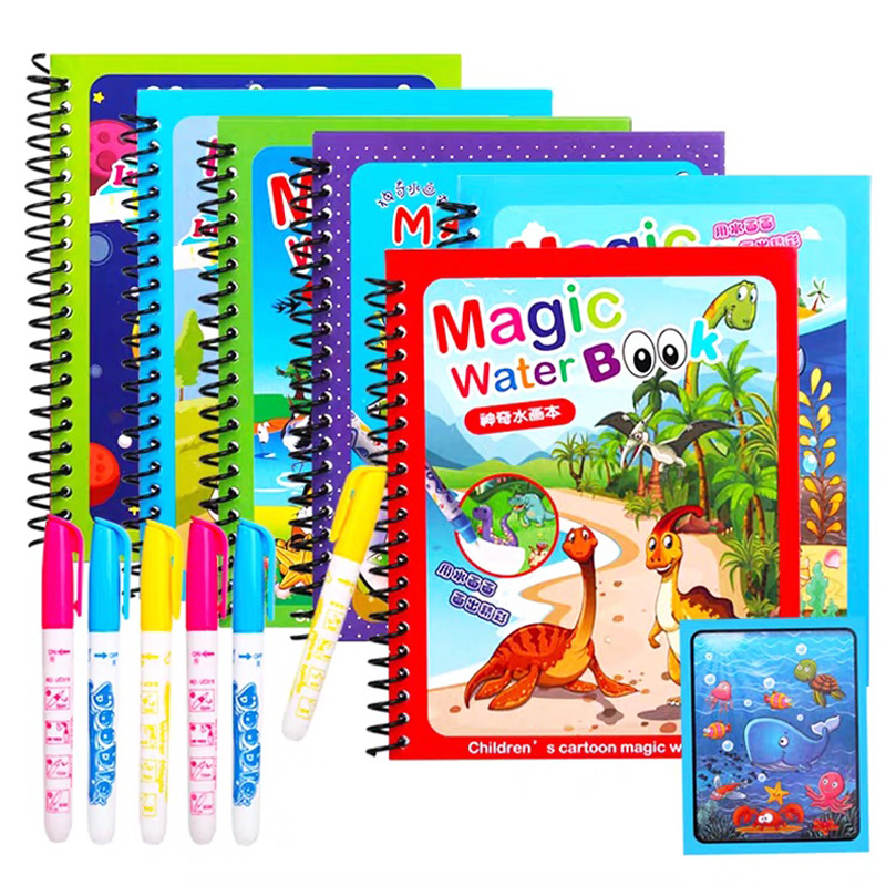Kids Montessori Toys Reusable  - Reusable Water Magic Coloring Book recension och pris