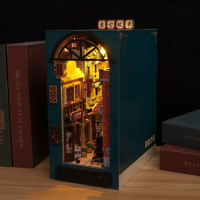 DIY Wooden Oriental Tales Chin - Diy Wooden Book Nook Kit Shelf Insert recension och pris