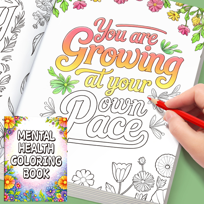 32 Pages Mental Health Colorin - Adult Coloring Book Stress Relief recension och pris