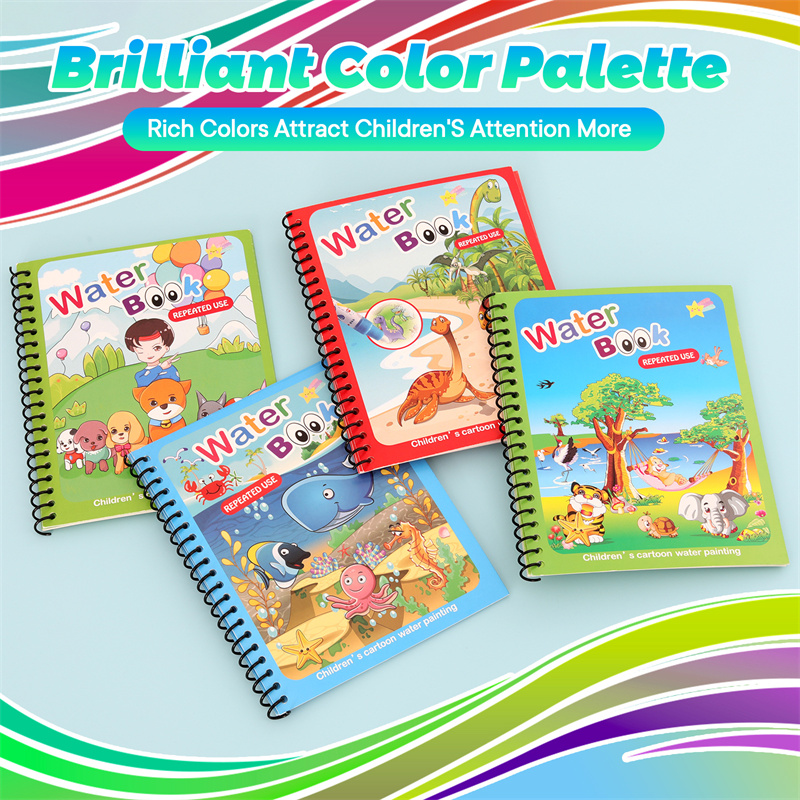 Montessori Toys Reusable Color - Reusable Water Magic Coloring Book recension och pris
