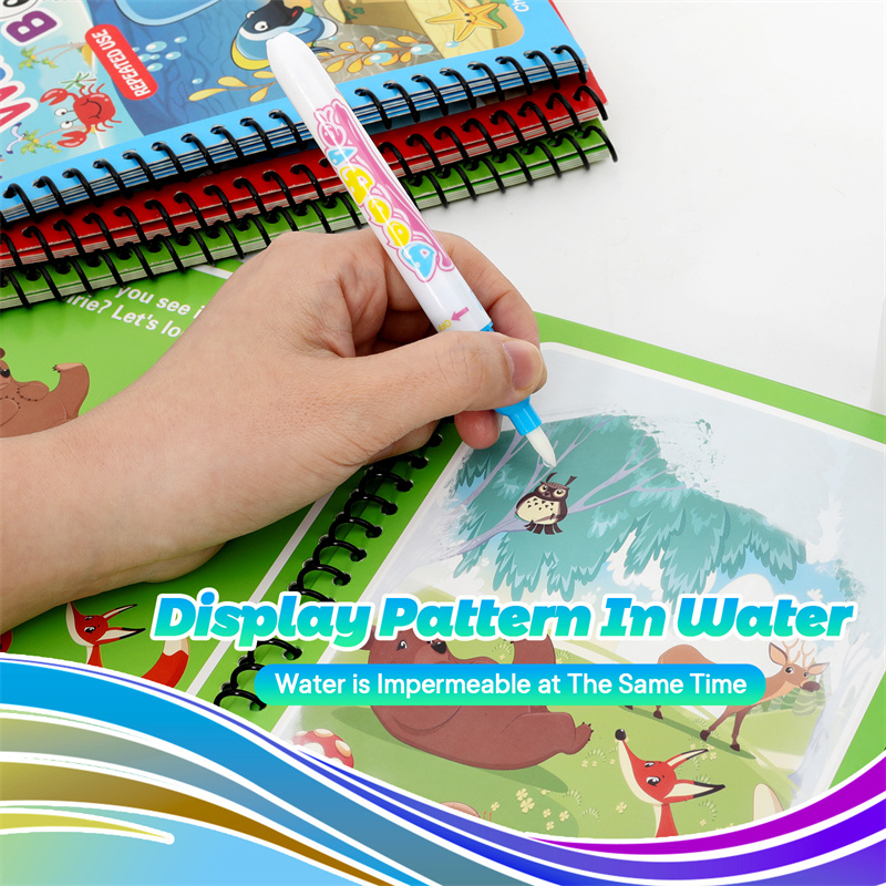 Montessori Toys Reusable Color - Reusable Water Magic Coloring Book recension och pris