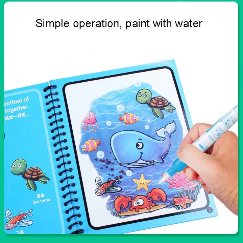 1pc Magic Water Coloring Book  - Reusable Water Magic Coloring Book recension och pris