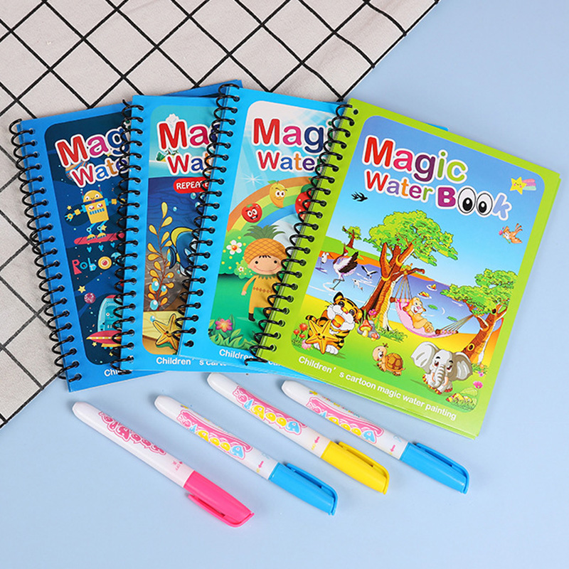 Magic Water Book with Pen Part - Reusable Water Magic Coloring Book recension och pris