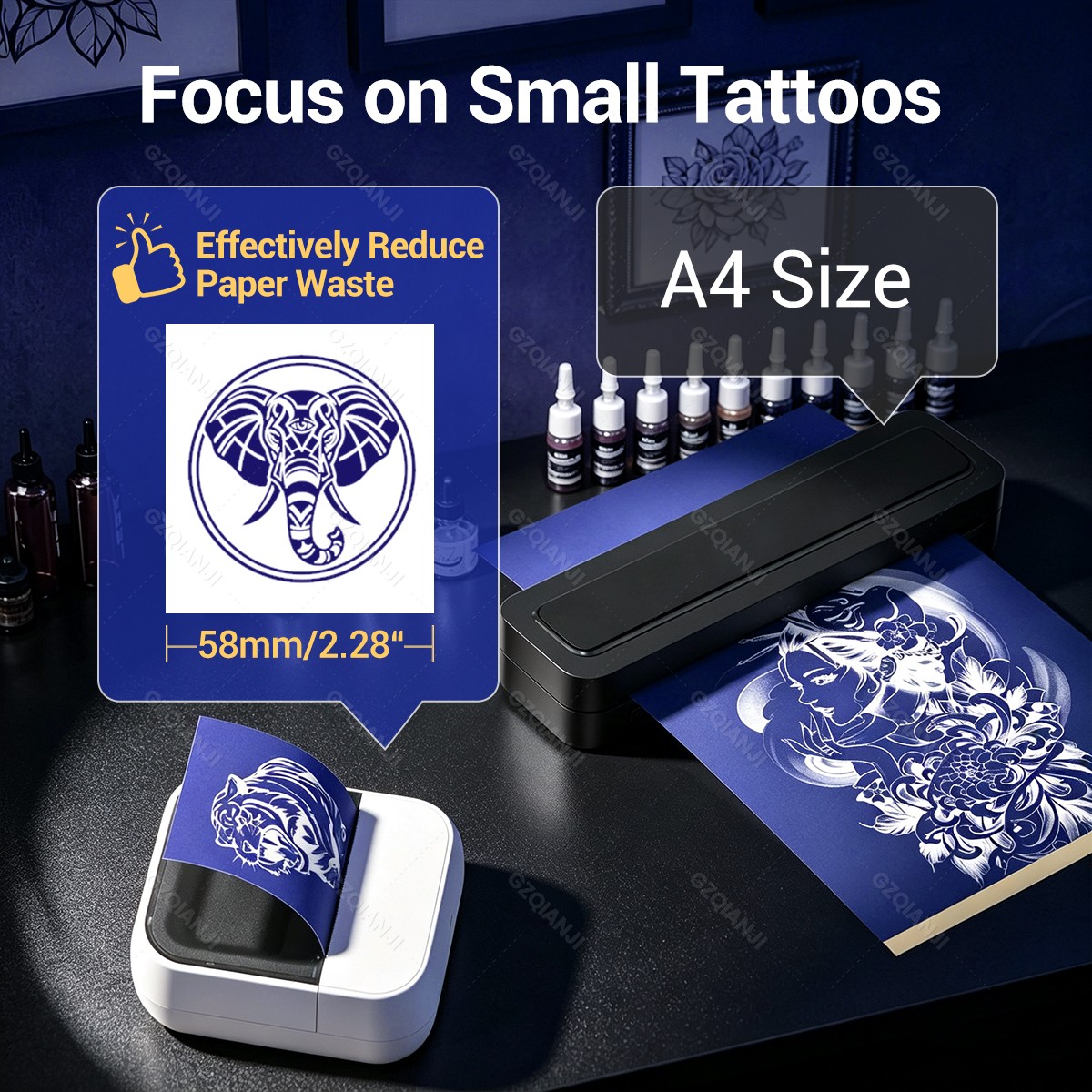 2Inch Portable Mini Tattoo Pri - Mini Pocket Thermal Printer Paper Roll recension och pris