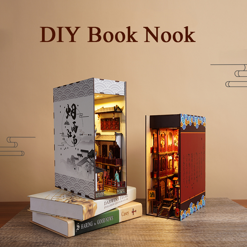 DIY Book Nook Insert Shelf Kit - Diy Wooden Book Nook Kit Shelf Insert recension och pris