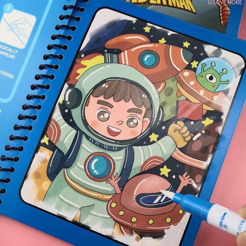 1Pcs Magical Book Water Drawin - Reusable Water Magic Coloring Book recension och pris