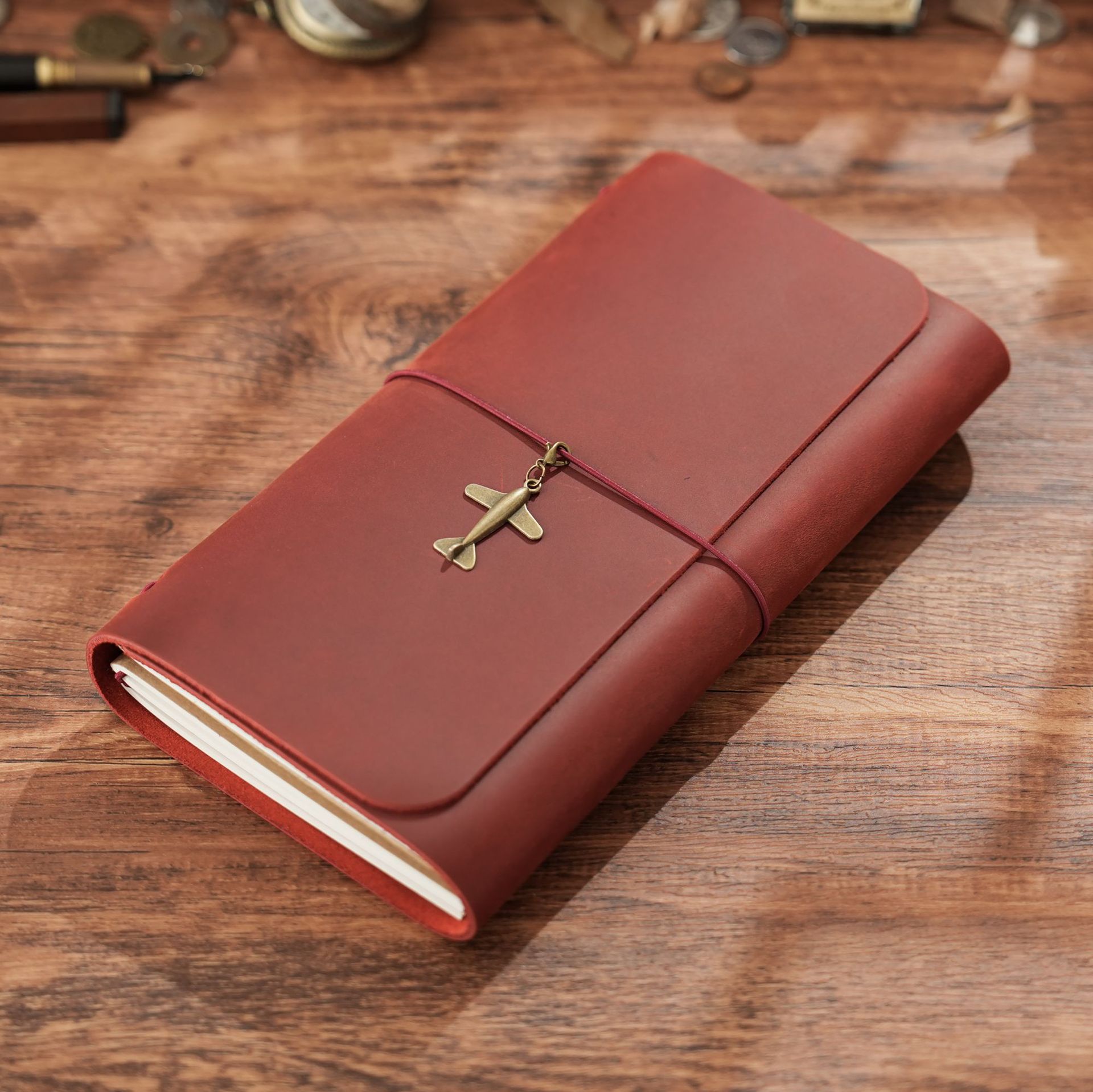 New Arrival Triple Fold TN Tra - Vintage Leather Journal Notebook recension och pris