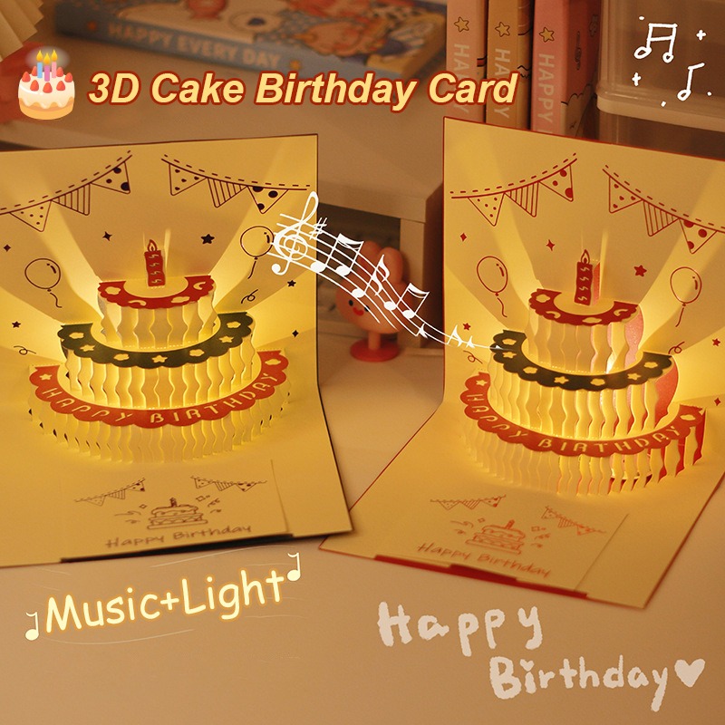 3D Music Light Birthday Card C - Blank Sheet Music Notebook recension och pris