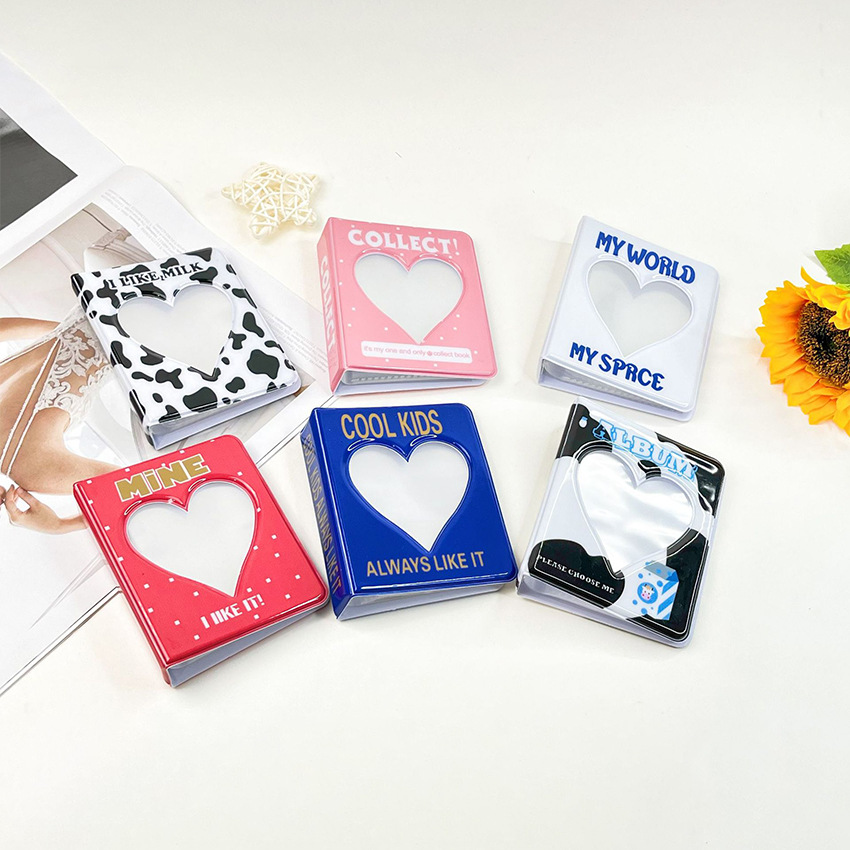 Korean INS Cow Hollow Heart 3  - Kpop Photo Card Binder 3 Inch recension och pris