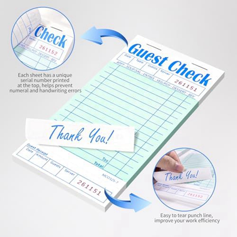 5 Pack Guest Check Books, Serv - Books recension och pris