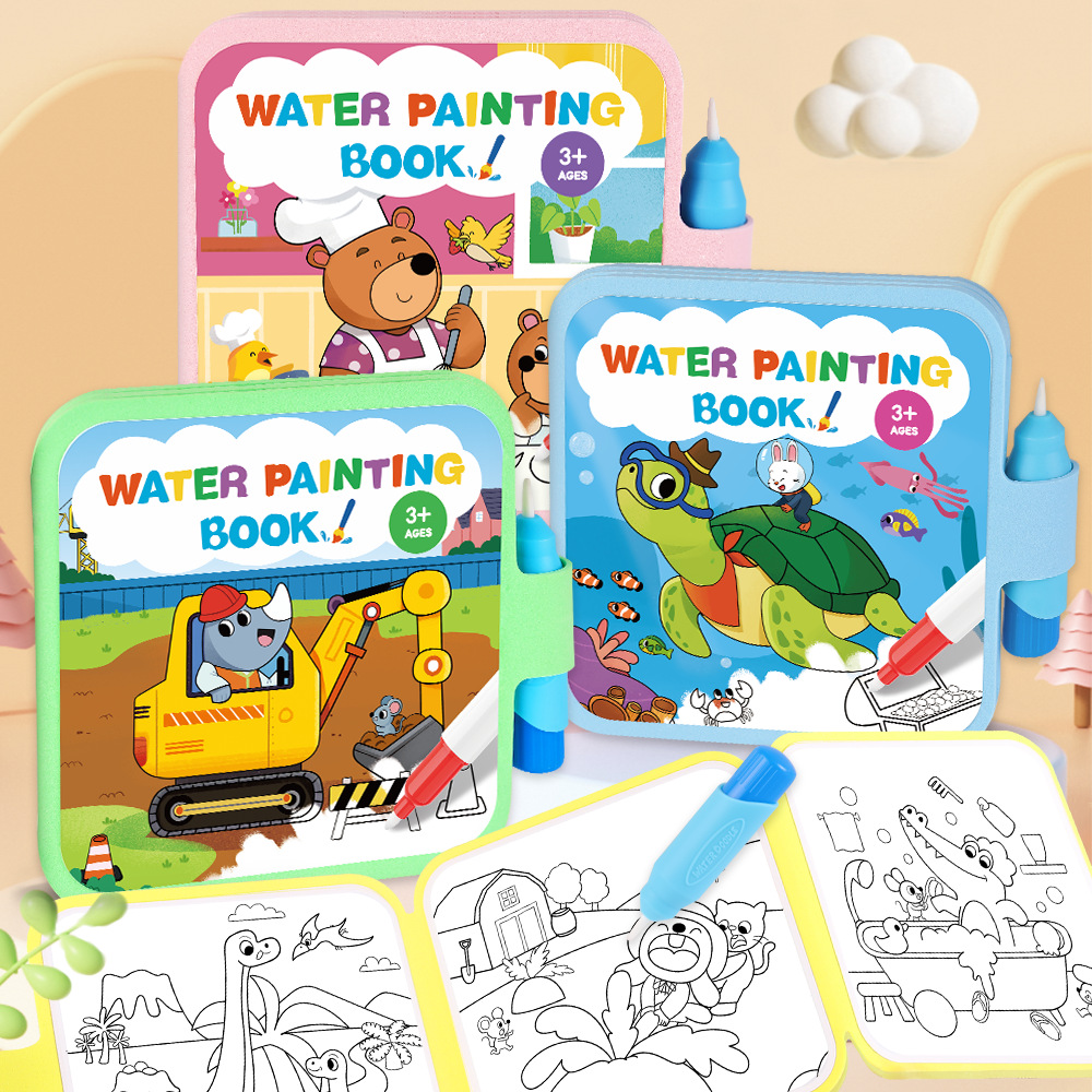 Magic Water Painting Book Reus - Reusable Water Magic Coloring Book recension och pris