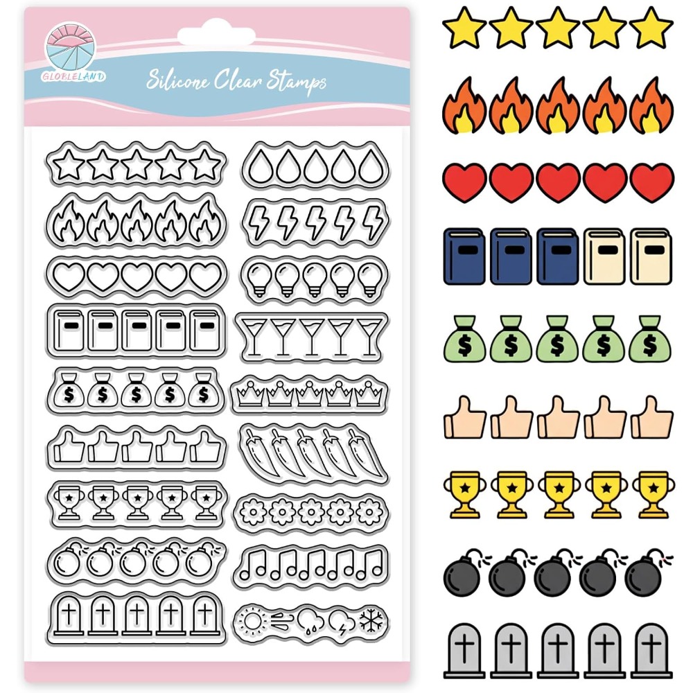 Star Ratings Clear Stamps for  - Blank Sheet Music Notebook recension och pris