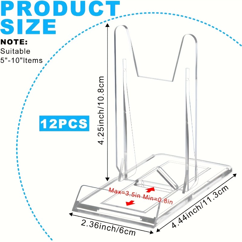 12pcs 5/ Clear Acrylic Display - Clear Acrylic Book Stand Holder recension och pris