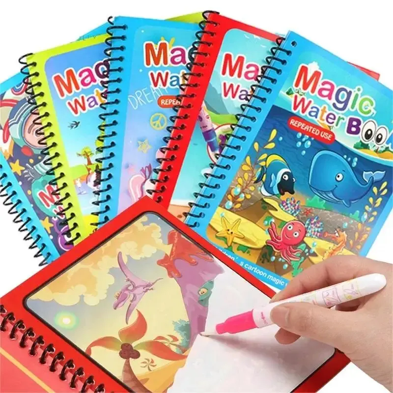 1 Book+1 Pen Reusable Magic Co - Reusable Water Magic Coloring Book recension och pris
