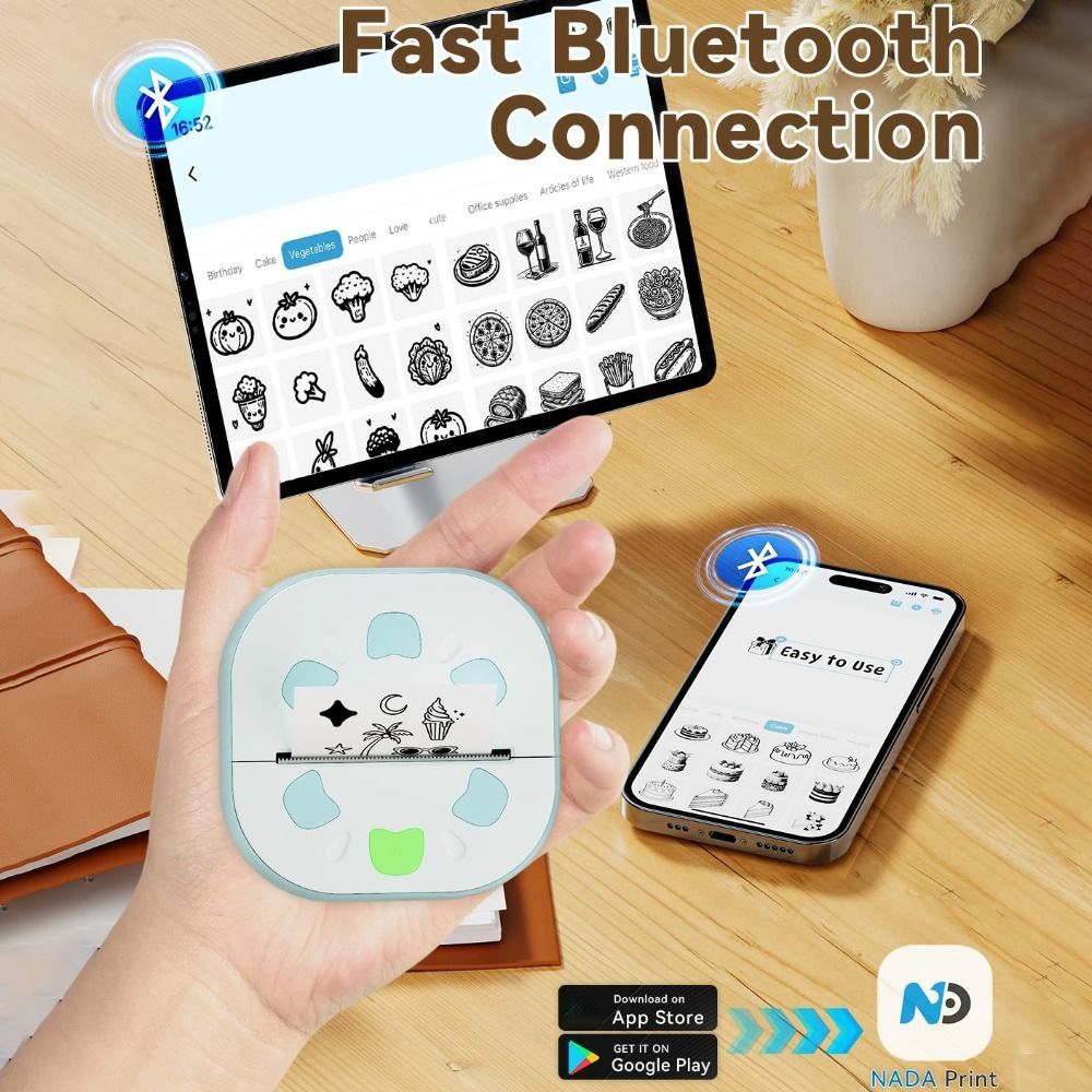 Mini Sticker Printer Inkless P - Mini Pocket Thermal Printer Paper Roll recension och pris