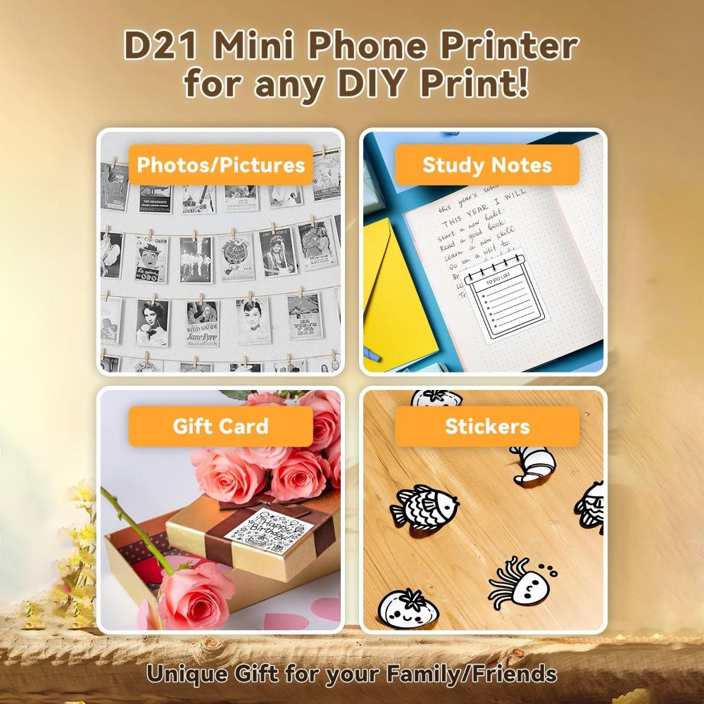 Mini Sticker Printer Inkless P - Mini Pocket Thermal Printer Paper Roll recension och pris