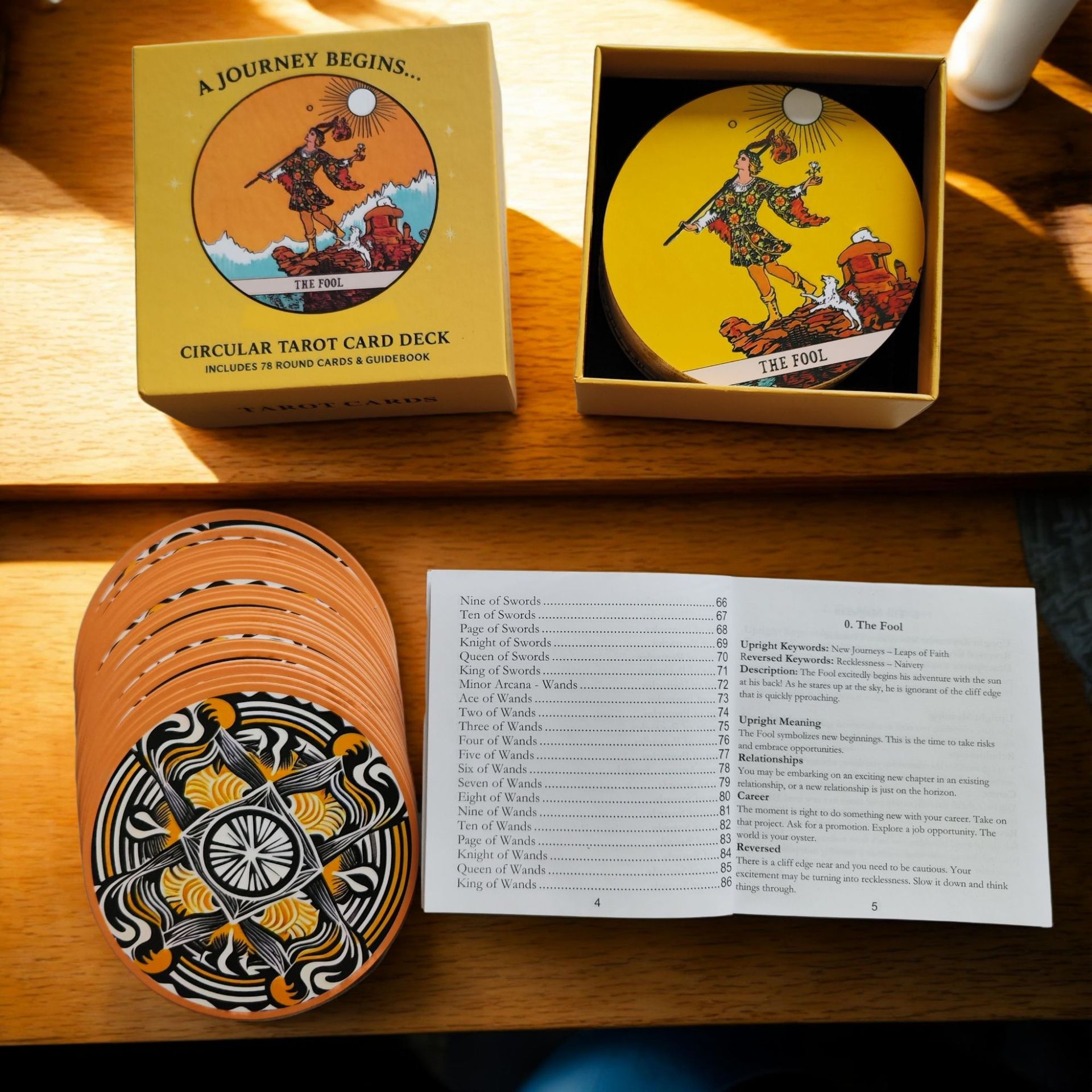 Circular Tarot Cards Deck Incl - Tarot Deck With Guidebook recension och pris